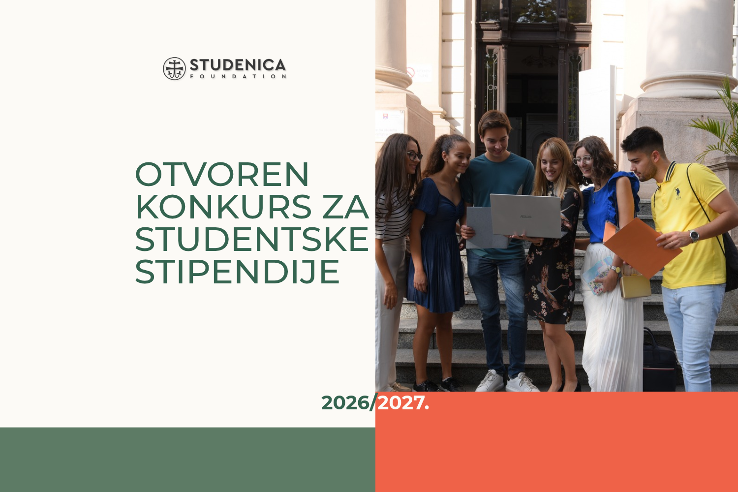 Otvoren konkurs za studentske stipendije za 2026/2027. godinu